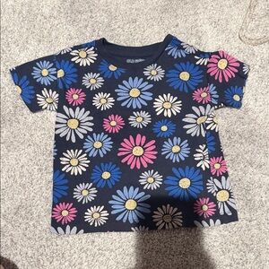 Old Navy Navy Floral Daisy Short Sleeve Tee - Blue, Pink, White, Yellow